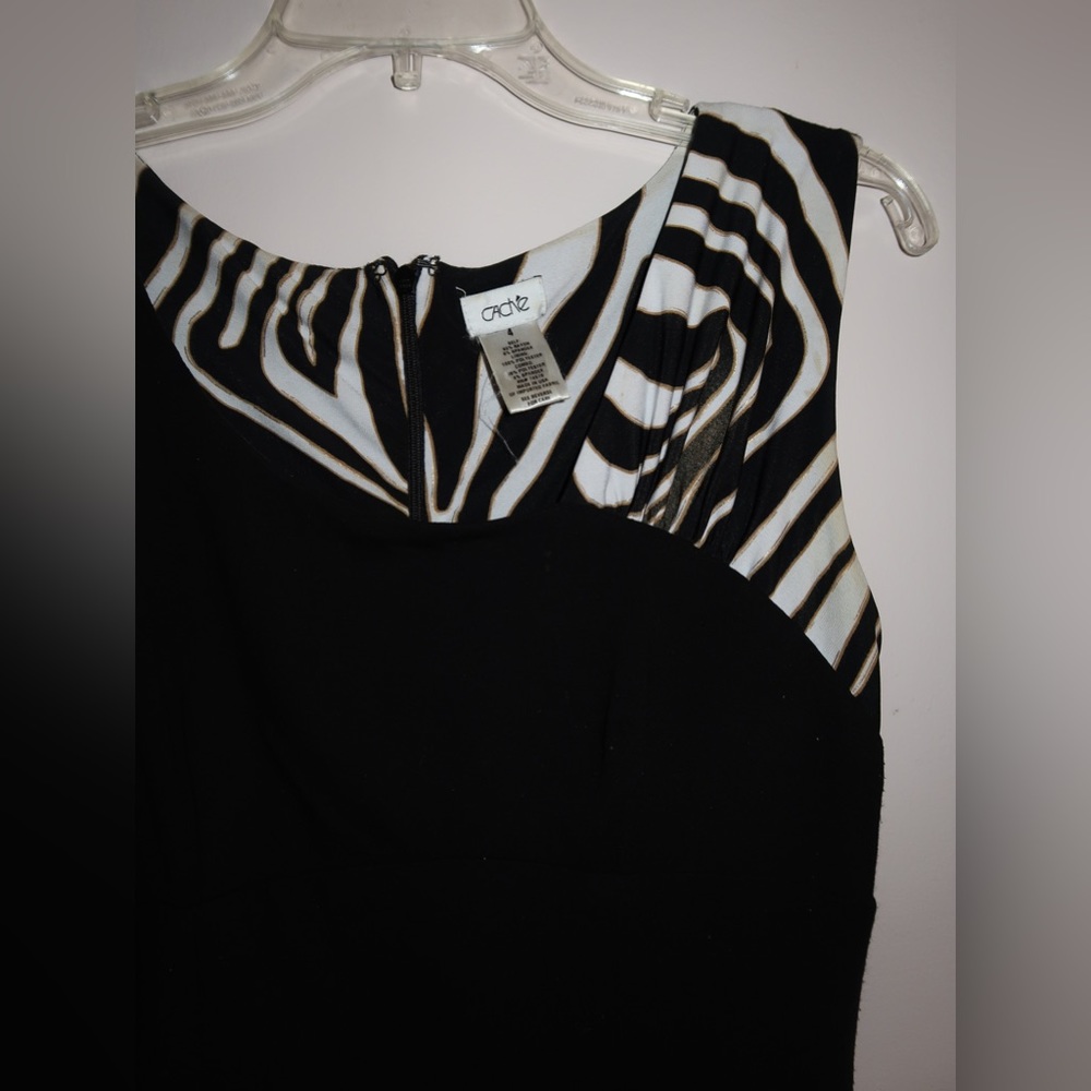 Cache Zebra Print Midi Dress - image 3